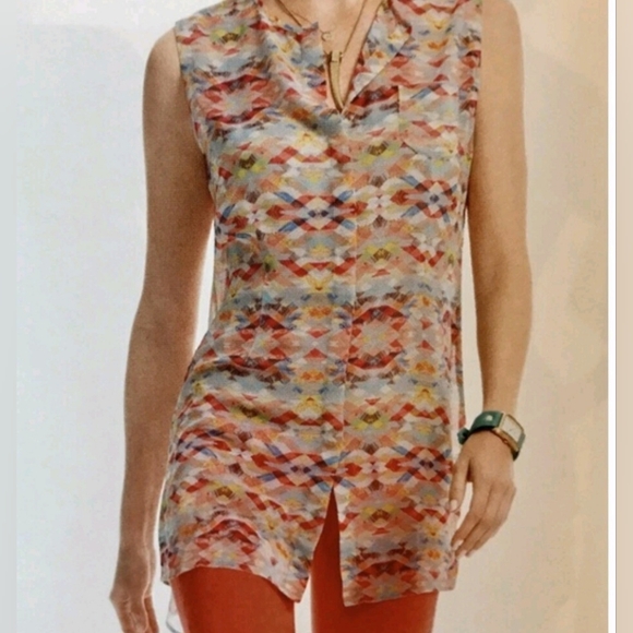 CAbi Multicolor Avery Southwestern Sleeveless Tunic - Picture 1 of 8